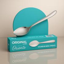 Kit 48 Colher Mesa Oriente Premium Buffet Restaurante Bar Cor:Cinza