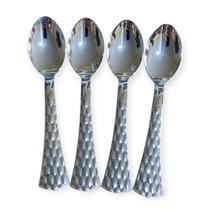 Kit 48 Colheres Prata Descartável 13,8Cm Doces Bolo Café Kit 48 Colheres Prata Descartável 13,8Cm Doces Bolo Café