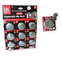 Kit 48 Esponjas De Aço Para Brilho Inox 10g Anti Bactéria Kit 48 Esponjas De Aço Para Brilho Inox 10g Anti Bactéria