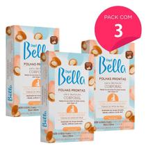 Kit 48 Folhas Prontas de Depilação Corporal com Óleo de Argan Depil Bella 3cx 16un