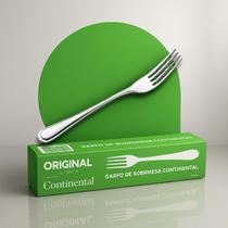 Kit 48 Garfos Sobremesa Aço Inox Premium Buffet Punho Cinza