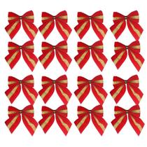 Kit 48 Laço Vermelho 6,5cm Enfeites Pendente Árvore de Natal Kit 48 Laço Vermelho 6,5cm Enfeites Pendente Árvore de Natal