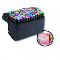 Kit 48 Marcadores Coloridos Touch 48 Cores Com Ponta Dupla Canetinha - CENTRAL