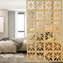 Kit 48 Mdf Divisoria Ambiente Placa Cobogo Decoraçao 29X29Cm