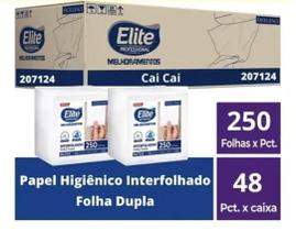 Kit 48 Papel Higiênico Folha Dupla Interfolhado Elite Kit 48 Papel Higiênico Folha Dupla Interfolhado Elite