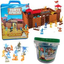 Kit 48 Peças Brinquedo Forte Apache Batalha Júnior Gulliver