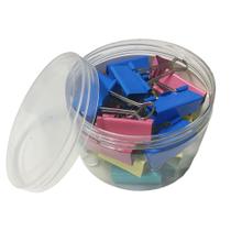 Kit 48 Prendedores Organizador De Papel Binder 25mm Colorido - Moure Jar