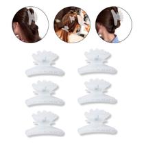Kit 48 Presilha Prendedor Transparente Sorriso Cabelos Salão