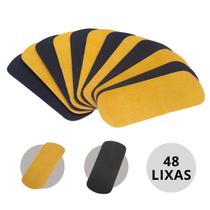 Kit 48 Refil Lixa Pedicure para Pés Dupla Face Fina e Grossa Profissional Descartável Dompel