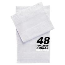 Kit 48 Toalhinhas De Mão Social Escolar Boca Bordar - Branca