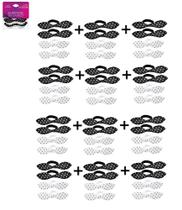 Kit 48 Unidades Elástico com Laço Preto e Branco para Prender os Cabelos