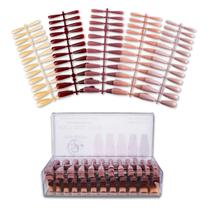 Kit 480 Unhas Postiças Soft Gel Bailarina Realista 5 Cores Manicure Nail Art Nail Designer Unhas Decoradas