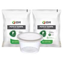 Kit 48un Pote Redondo 1000ml(1 Litro) Freezer Microondas Gourmax