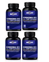 kit 4Coenzima Q10 + L-Triptofano em Cápsulas Uso Diário 60 Caps