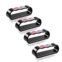 Kit 4Escova Uso Geral Limpeza Tapete Tênis Pé Unhas Multiuso Cor Preto Kit 4Escova Uso Geral Limpeza Tapete Tênis Pé Unhas Multiuso Cor Preto