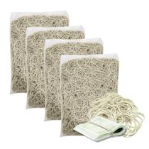 Kit 4Kg Elástico De Látex Borracha N18 Para Dinheiro Pacote 1Kg Cada Cor Bege