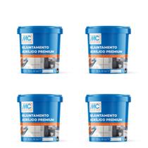 Kit 4kgs de Rejunte Acrílico Premium - Azul Mediterrâneo - Pronto Uso