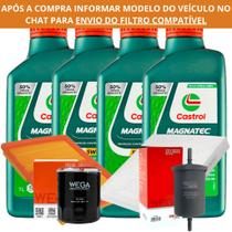 Kit 4L Oleo Castrol Magnatec 5W-40 Sintetico Homologacao VW 508.00 509.00 mais 4 Filtros Wega Kit 4L Oleo Castrol Magnatec 5W-40 Sintetico Homologacao VW 508.00 509.00 mais 4 Filtros Wega