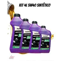 KIT 4L Óleo lubrificante de motor para carros 5w40 RADNAQ Sintético SAE API SN