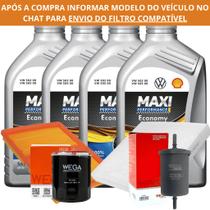 Kit 4L Óleo Maxi Performance Original VW 5W-40 + 4 Filtros Wega Óleo, Ar, Combustível e Cabine Kit 4L Óleo Maxi Performance Original VW 5W-40 + 4 Filtros Wega Óleo, Ar, Combustível e Cabine