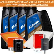 Kit 4L Oleo YPF Elaion Auro 5W-40 Sintetico Homologacao VW 508.00 / 509.00 + 4 Filtros Wega Kit 4L Oleo YPF Elaion Auro 5W-40 Sintetico Homologacao VW 508.00 / 509.00 + 4 Filtros Wega