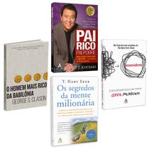 Kit 4livros, Pai Rico, Pai Pobre + O Homem Mais Rico da Babilônia + Os Segredos da Mente Milionária + Essencialismo - Alta Books,Sextante,HarperCollins