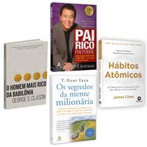 Kit 4livros, Pai Rico, Pai Pobre + O Homem Mais Rico da Babilônia + Os Segredos da Mente Milionária + Hábitos Atômicos - Alta Books,Sextante,HarperCollins,Alta Life