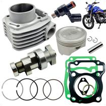 Kit 4mm 160 Titan Start Pistão 61,3 Bico 12 Furos + Comando
