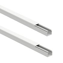 Kit 4mts Canaleta Fechada Painel Elétrico Fio 20x20 Branca