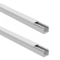 Kit 4mts Canaleta Fechada Painel Elétrico Fio 30x30 Branca