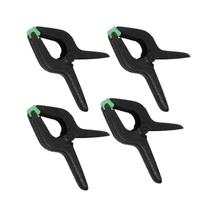 Kit 4PC Grampo Prendedor Plástico Multiuso Preto 3 Pol 7,6 Cm Carbografite Kit 4PC Grampo Prendedor Plástico Multiuso Preto 3 Pol 7,6 Cm Carbografite