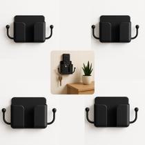 Kit 4Suporte De Parede Para Celular Com Ganchos Organizador