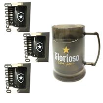 Kit 4Un Caneca Copo Gel 300Ml Preto Isolante Térmico Chopp Kit 4Un Caneca Copo Gel 300Ml Preto Isolante Térmico Chopp