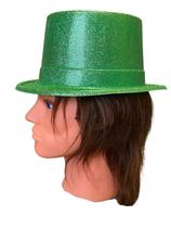 Kit 4Un Cartola Chapéu Plástico Glitter Fantasia Carnaval