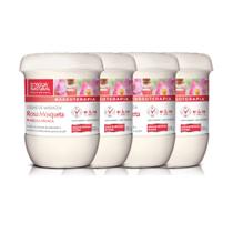 Kit 4un creme massagem gestante rosa mosqueta 650g dagua natural