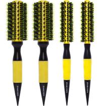 Kit 4UN escova térmica ceramica yellow 57MM 35MM marco boni Kit 4UN escova térmica ceramica yellow 57MM 35MM marco boni