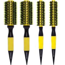 Kit 4un escova térmica ceramica yellow 57mm 35mm marco boni Kit 4un escova térmica ceramica yellow 57mm 35mm marco boni
