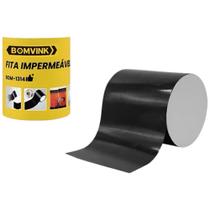 Kit 4un Fita Adesiva P/ Reparo Super Resistente Preto 10cm X 1,5m - BOMVINK