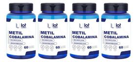 Kit 4un Metilcobalamina 60 Cápsulas Fadiga Mental B12 Premi Sem Sabor