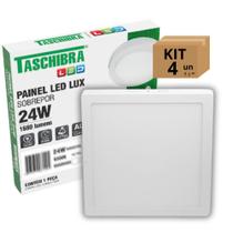 Kit 4un Painel Led Taschibra Sobrepor Quadrado 24w 6500K Kit 4un Painel Led Taschibra Sobrepor Quadrado 24w 6500K