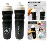 Kit 4Un Squeeze Garrafa Top Térmica 550ml Preto Água Esporte Academia Time Botafogo Oficial