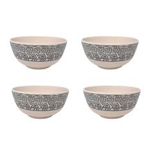 KIT 4UN TIGELA BOWL CUMBUCA FIBRA DE BAMBU 300ml SOPA CALDO