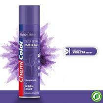 Kit 4un tinta spray uso geral secagem rápida chemicolor violeta escuro