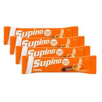 Kit 4X 24g Barra de Fruta Supino Zero Banana com Chocolate