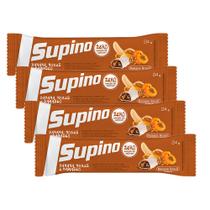Kit 4X 24g Barra de Frutas Supino Zero Banana, Nozes e Damasco