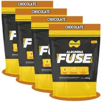 Kit 4x Albumina Fuse 420g Proteína Naturovos - Sabor Chocolate Kit 4x Albumina Fuse 420g Proteína Naturovos - Sabor Chocolate