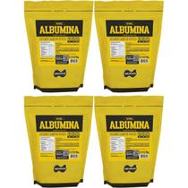 Kit 4x Albumina Naturovos 1kg Sabor Natural