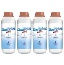 Kit 4X Algicida de Choque DomClor 1L Limpeza Para Piscina Kit 4X Algicida de Choque DomClor 1L Limpeza Para Piscina
