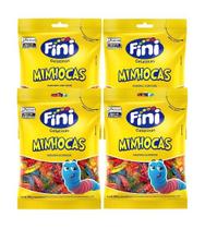 Kit 4x Bala Fini Gelatina Minhoca Brilho 100g - Cimed Kit 4x Bala Fini Gelatina Minhoca Brilho 100g - Cimed