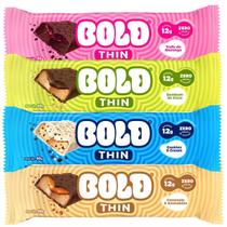 Kit 4x Barrinhas de Proteína Bold Thin 40g - Cada Barrinha Contém 12g de Proteína - Bold Snacks